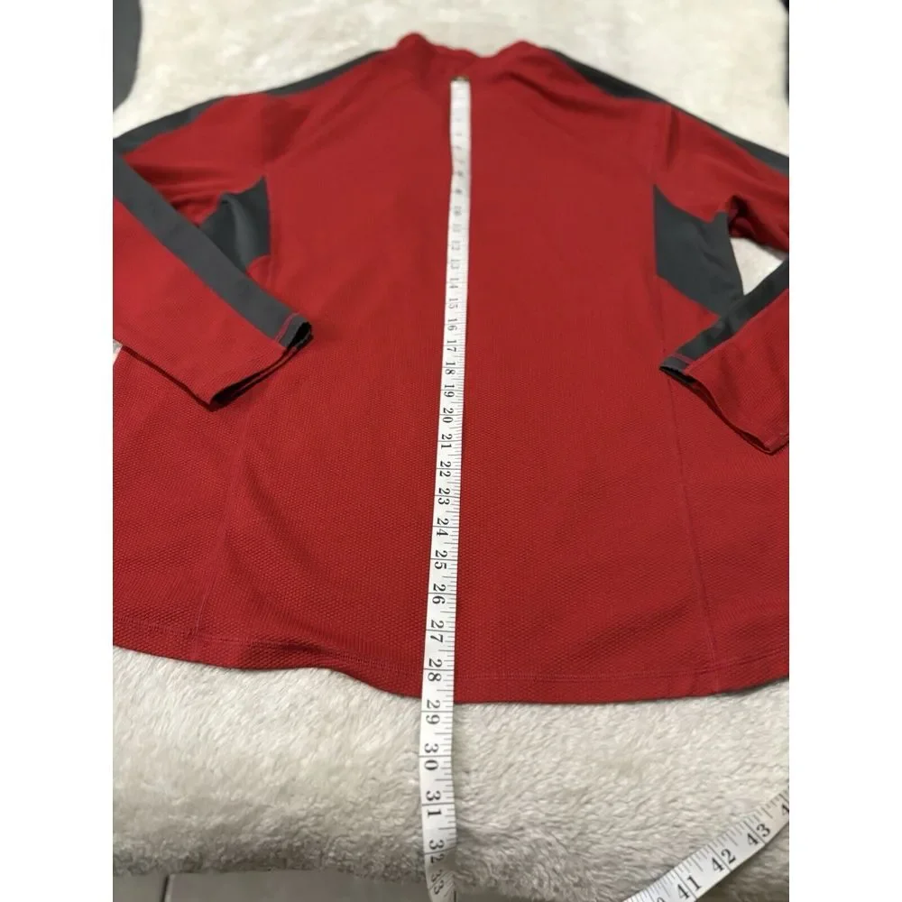 Nike Dri‎ Fit ACG  Activewear Top Mens XL Red Black 1/4 Zip Pullover Long Sleeve - Picture 6 of 10